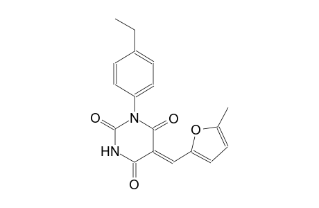 (5Z)-1-(4-ethylphenyl)-5-[(5-methyl-2-furyl)methylene]-2,4,6(1H,3H,5H)-pyrimidinetrione
