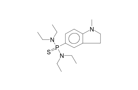 1-METHYL-5-(N,N,N',N'-TETRAETHYLDIAMIDOTHIOPHOSPHONATO)INDOLINE
