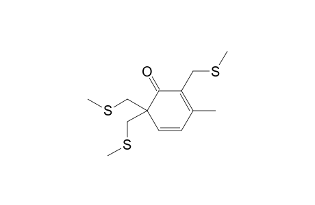 3-Methyl-2,6,6-tris(methylsulfanylmethyl)cyclohexa-2,4-dien-1-one