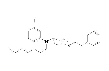 N-Heptyl-N-(3-iodophenyl)-1-(2-phenylethyl)piperidin-4-amine