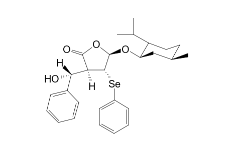 2(R)-(1'(R)-Hydroxybenzyl)-3(R)-phenylselenyl-4(R)-(1"R),2"(S)-,5"(R)-menthyl)oxybutanolide