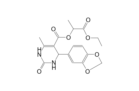 5-pyrimidinecarboxylic acid, 4-(1,3-benzodioxol-5-yl)-1,2,3,4-tetrahydro-6-methyl-2-oxo-, 2-ethoxy-1-methyl-2-oxoethyl ester