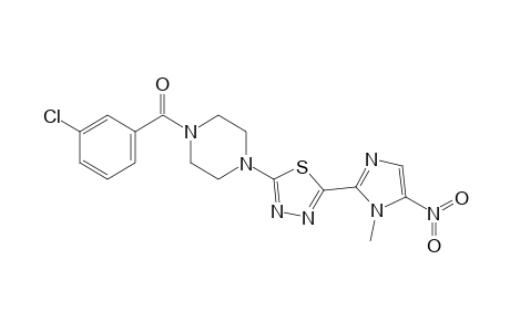 1-(3-Chlorobenzoyl)-4-[5-(1-methyl-5-nitro-1H-imidazol-2-yl)-1,3,4-thiadiazol-2-yl]piperazine