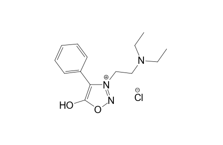 3-[2-(diethylamino)ethyl]-4-phenylsydnone, hydrochloride