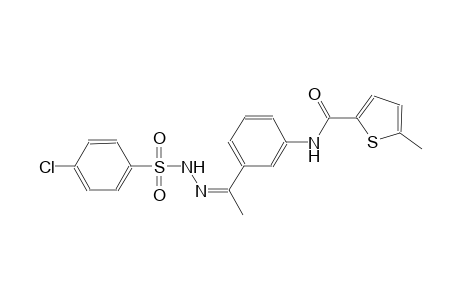 N-(3-{(1Z)-N-[(4-chlorophenyl)sulfonyl]ethanehydrazonoyl}phenyl)-5-methyl-2-thiophenecarboxamide