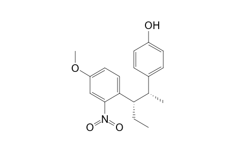 (2R*,3S*)-2-(4-Hydroxyphenyl)-3-(2-nitro-4-methoxyphenyl)pentane