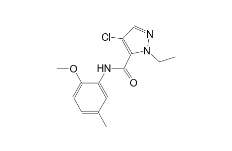4-chloro-1-ethyl-N-(2-methoxy-5-methylphenyl)-1H-pyrazole-5-carboxamide