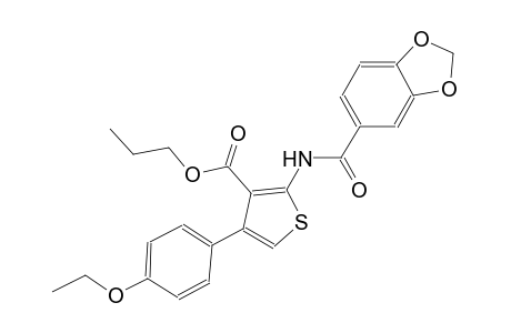 propyl 2-[(1,3-benzodioxol-5-ylcarbonyl)amino]-4-(4-ethoxyphenyl)-3-thiophenecarboxylate