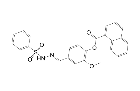 2-methoxy-4-{(E)-[(phenylsulfonyl)hydrazono]methyl}phenyl 1-naphthoate