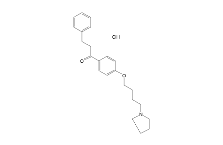3-PHENYL-4'-[4-(1-PYRROLIDINYL)BUTOXY]PROPIOPHENONE, HYDROCHLORIDE
