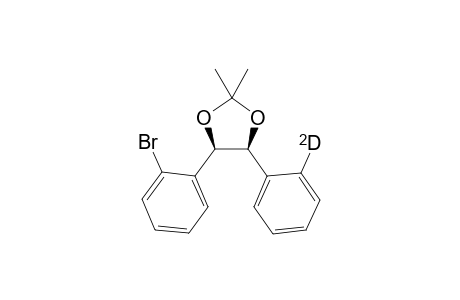 (4R,5S) 4-(2'-bromophenyl)-5-(2'-deuterophenyl)-2,2-dimethyl-1,3-dioxolane