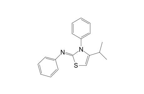 Benzenamine, N-[4-(1-methylethyl)-3-phenyl-2(3H)-thiazolylidene]-