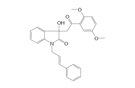 1-[(E)-cinnamyl]-3-[2-(2,5-dimethoxyphenyl)-2-keto-ethyl]-3-hydroxy-oxindole