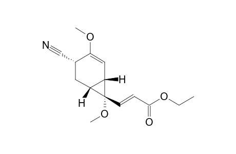 Ethyl (E)-3'-[(1.beta.,4R*,6.beta.,7R*)-4-cyano-3,7-dimethoxybicyclo[4.1.0]hept-2-en-7-yl]acrylate