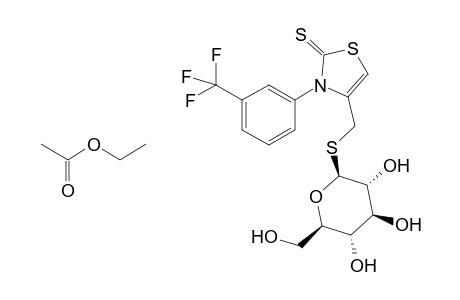 3-(3-Trifluormethylphenyl)-4-(1-thio-.beta.-D-glucopyranosylmethyl)-2,3-dihydrothiazol-2-thione hemiethylacetate