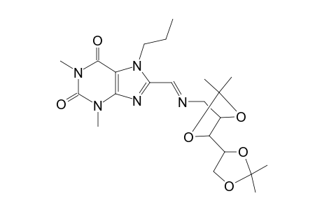 1,3-Dimethyl-7-propyl-8-[(1-deoxy-2,3:4,5-di-O-isopropylidenexylitol-1-ylimino)methyl]-3,7-dihydro-purine-2,6-dione