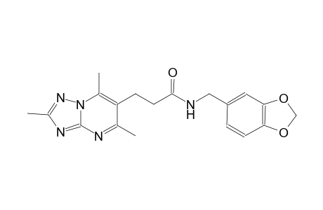 [1,2,4]triazolo[1,5-a]pyrimidine-6-propanamide, N-(1,3-benzodioxol-5-ylmethyl)-2,5,7-trimethyl-