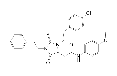 2-[3-[2-(4-chlorophenyl)ethyl]-5-oxo-1-(2-phenylethyl)-2-thioxo-4-imidazolidinyl]-N-(4-methoxyphenyl)acetamide