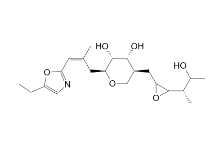 2H-Pyran-3,4-diol, 2-[3-(5-ethyl-2-oxazolyl)-2-methyl-2-propenyl]tetrahydro-5-[[3-(2-hydroxy-1-methylpropyl)oxiranyl]methyl]-, [2S-[2.alpha.(Z),3.beta.,4.beta.,5.alpha.[2R*,3R*(1R*,2R*)]]]-
