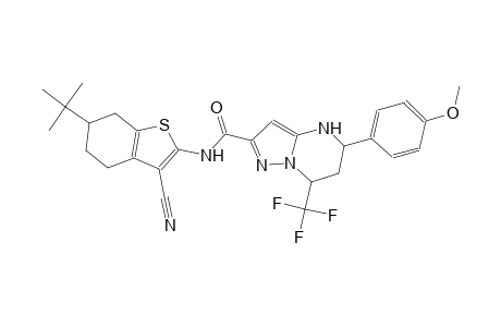 N-(6-tert-butyl-3-cyano-4,5,6,7-tetrahydro-1-benzothien-2-yl)-5-(4-methoxyphenyl)-7-(trifluoromethyl)-4,5,6,7-tetrahydropyrazolo[1,5-a]pyrimidine-2-carboxamide