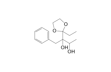 2-(2'-Ethyl-1',3'-dioxolan-2'-yl)-1-phenyl-2,3-butanediol