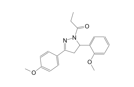 5-(2-methoxyphenyl)-3-(4-methoxyphenyl)-1-propionyl-4,5-dihydro-1H-pyrazole