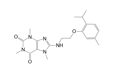 1H-purine-2,6-dione, 3,7-dihydro-1,3,7-trimethyl-8-[[2-[5-methyl-2-(1-methylethyl)phenoxy]ethyl]amino]-
