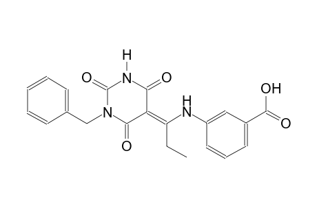 3-{[(1E)-1-(1-benzyl-2,4,6-trioxotetrahydro-5(2H)-pyrimidinylidene)propyl]amino}benzoic acid