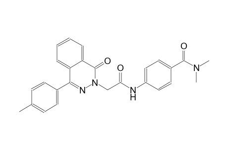 N,N-dimethyl-4-{[(4-(4-methylphenyl)-1-oxo-2(1H)-phthalazinyl)acetyl]amino}benzamide