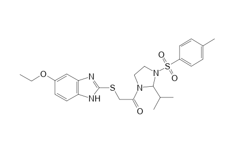 1H-1,3-Benzimidazole, 5-ethoxy-2-[[2-[2-(1-methylethyl)-3-[(4-methylphenyl)sulfonyl]-1-imidazolidinyl]-2-oxoethyl]thio]-
