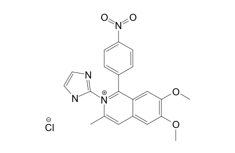 6,7-DIMETHOXY-3-METHYL-1-(4-NITROPHENYL)-2-(IMIDAZOL-2-YL)-ISOQUINOLINIUM-CHLORIDE