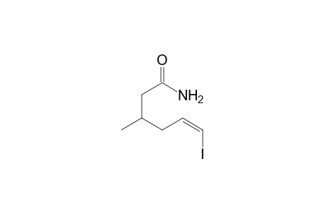 (Z)-6-Iodo-3-methylhex-5-enamide