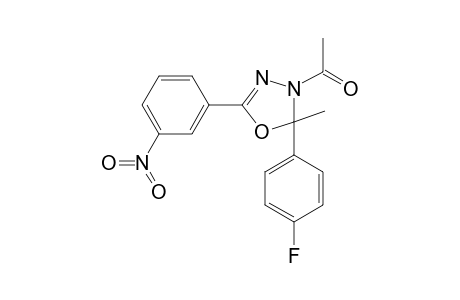 1,3,4-Oxadiazole, 3-acetyl-2-(4-fluorophenyl)-2,3-dihydro-2-methyl-5-(3-nitrophenyl)-