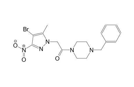 piperazine, 1-[(4-bromo-5-methyl-3-nitro-1H-pyrazol-1-yl)acetyl]-4-(phenylmethyl)-