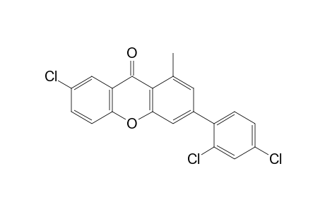 7-Chloranyl-3-(2,4-dichlorophenyl)-1-methyl-xanthen-9-one