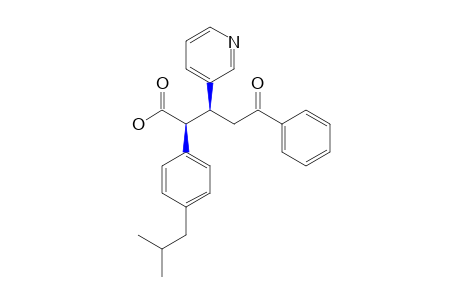erythro-alpha-(p-ISOBUTYLPHENYL)-beta-PHENACYL-3-PYRIDINEPROPIONIC ACID