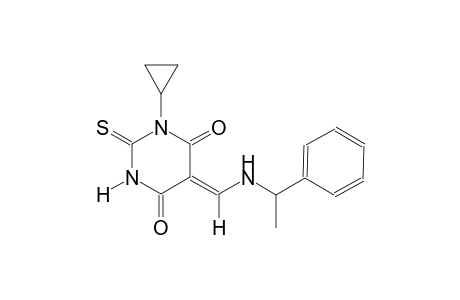 (5Z)-1-cyclopropyl-5-{[(1-phenylethyl)amino]methylene}-2-thioxodihydro-4,6(1H,5H)-pyrimidinedione