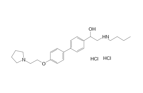 alpha-[(butylamino)methyl]-4'-[2-(1-pyrrolidinyl)ethoxy]-4-biphenylmethanol, dihydrochloride