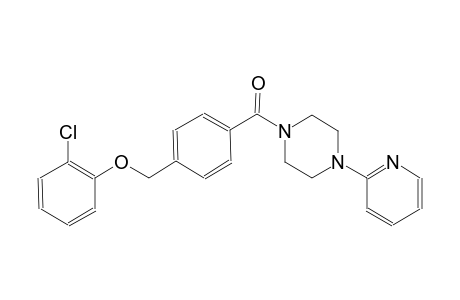 1-{4-[(2-chlorophenoxy)methyl]benzoyl}-4-(2-pyridinyl)piperazine