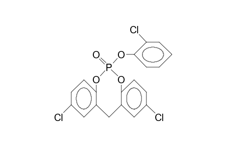 2,10-Dichloro-6-(2-chloro-phenoxy)-12H-dibenzo(D,G)(1,3,2)dioxaphosphocin 6-oxide