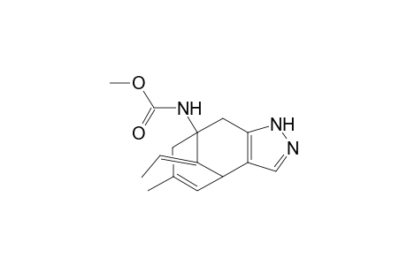 (10-E)-(+-)-(10-Ethylidene-1,4,7,9-tetrahydro-6-methyl-4,8-methanocycloocta[c]pyrazol-8-yl)carbamic acid methyl ester