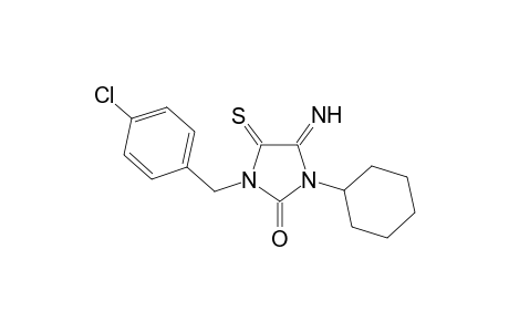 3-(4-Chlorobenzyl)-1-cyclohexyl-5-imino-4-thioxo-2-imidazolidinone