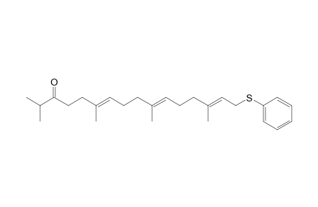 (6E,10E,14E)-2,6,10,14-tetramethyl-16-(phenylthio)-3-hexadeca-6,10,14-trienone