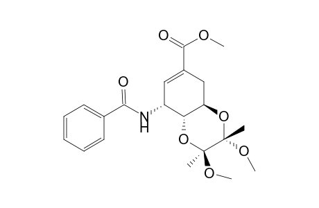 (2S,3S,4aR,8R,8aR)-8-Benzoylamino-2,3-dimethoxy-2,3-dimethyl-2,3,4a,5,8,8a-hexahydro-benzo[1,4]dioxine-6-carboxylic acid methyl ester