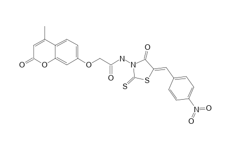 2-(4-METHYL-2-OXO-2H-CHROMEN-7-YL-OXY)-N-[5-(4-NITROBENZYLIDENE)-4-OXO-2-THIOXOTHIAZOLIDIN-3-YL]-ACETAMIDE
