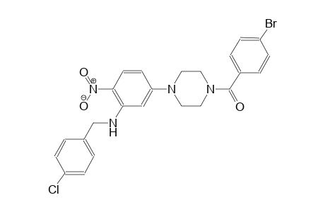benzenemethanamine, N-[5-[4-(4-bromobenzoyl)-1-piperazinyl]-2-nitrophenyl]-4-chloro-