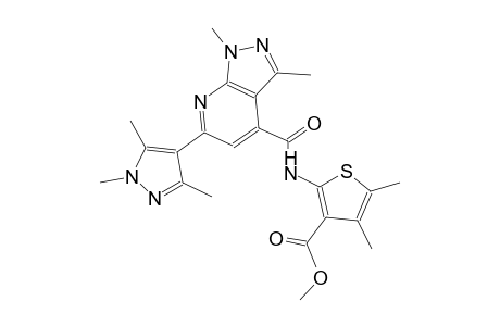 methyl 2-({[1,3-dimethyl-6-(1,3,5-trimethyl-1H-pyrazol-4-yl)-1H-pyrazolo[3,4-b]pyridin-4-yl]carbonyl}amino)-4,5-dimethyl-3-thiophenecarboxylate