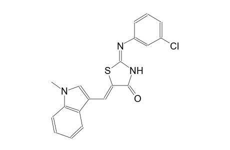 (2E,5Z)-2-[(3-chlorophenyl)imino]-5-[(1-methyl-1H-indol-3-yl)methylene]-1,3-thiazolidin-4-one