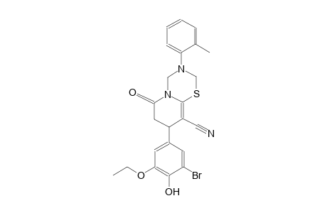 2H,6H-pyrido[2,1-b][1,3,5]thiadiazine-9-carbonitrile, 8-(3-bromo-5-ethoxy-4-hydroxyphenyl)-3,4,7,8-tetrahydro-3-(2-methylphenyl)-6-oxo-