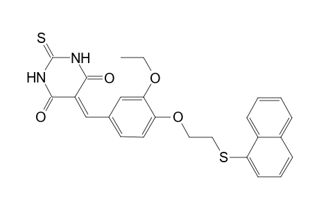 5-[3-ethoxy-4-[2-(1-naphthylthio)ethoxy]benzylidene]-2-thioxo-hexahydropyrimidine-4,6-quinone